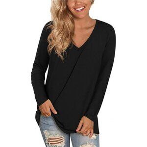 Tunic Tops for Women Casual V-neck Shirts Fall Winter Trendy Blouses